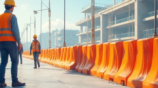 barriere-plastique-de-chantier-pour-limiter-les-risques-legers